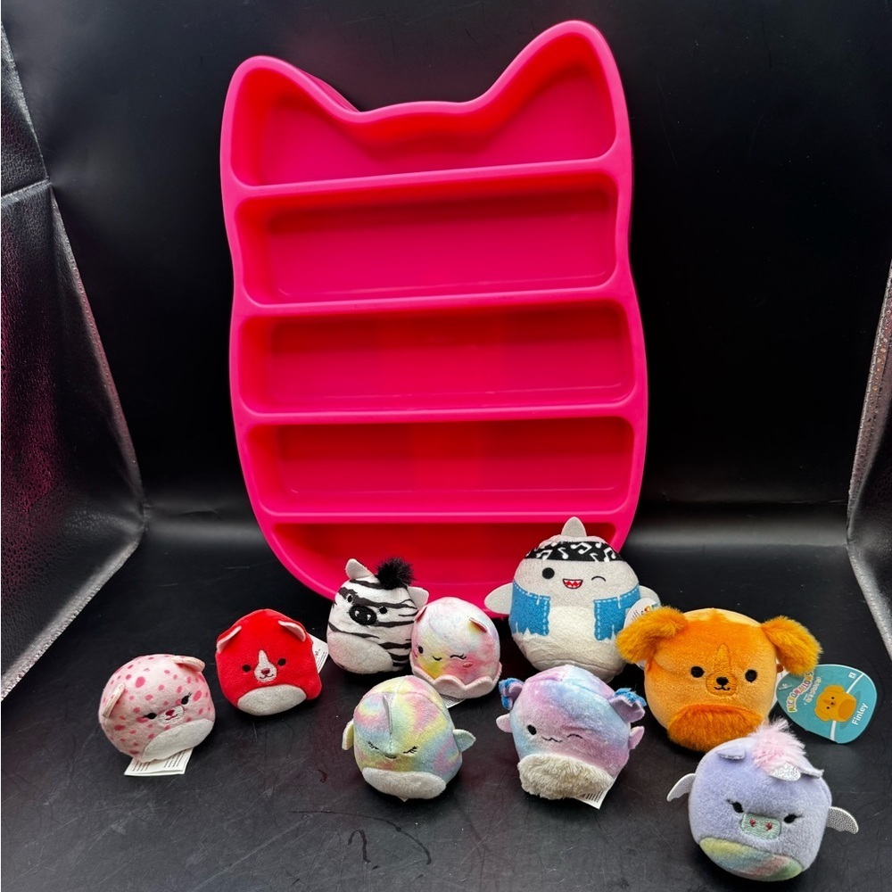 Squishmallows 10 Squishville Mini Plushies  Red Squishmallow Shelf Lori Fitz +++